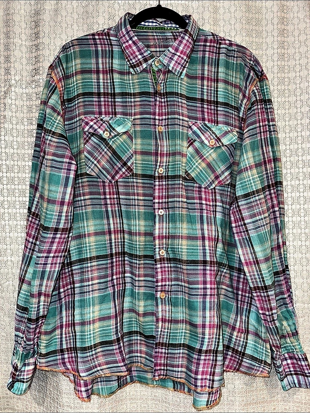 Arnold Zimberg Plaid Button Down XL